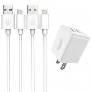 Taymanso Phone Chargers, USB Wall Charger Power Adapter Travel Wall Plug with 2 Pack Phone Cable Cha