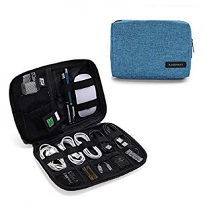 BAGSMART Electronic Organizer Small Travel Cable Organizer Bag for Hard Drives, Cables, USB, SD Card