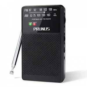 PRUNUS A166 AM/FM Radio Portable DSP Transistor Radio with Ultra-Long Copper Antenna, Excellent Rece
