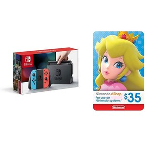 Nintendo Switch 红蓝版 / 灰色版 套装 @ Amazon