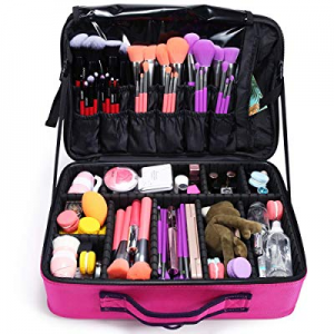 Docolor Makeup Train Case Multi Functional Professional Portable Makeup Bag Make Up Artist Box Cosme