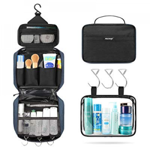Travel Toiletry Bag, 7L, 11.4"×4.5"×8.3", Maxchange Foldable Hanging Toiletry Bag for Women/Men, Det