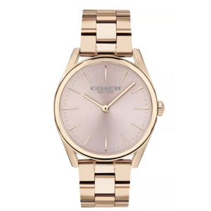 COACH Women's Preston Carnation Rose Gold-Tone Bracelet Watch 34mm
