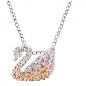 Swarovski 施华洛世奇 Swan 女士时尚渐变天鹅锁骨项链 镀白金色 5215038