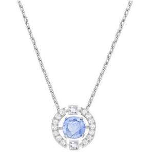 【瞬间心动】Swarovski 施华洛世奇 圆型跳动的心项链 多色可选  38cm 蓝色