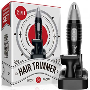 2 in 1 Nose Hair Trimmer for Men & Women - IQBEAUTY Facial Hair Trimmer, Electric Beard Nose and Ear