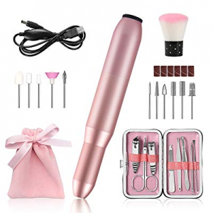 Electric Nail Drill Set, SYNERKY 11 in 1 Portable Professional Manicure Pedicure Tools With Nail Pol