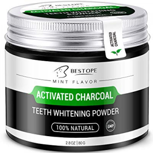 MayBeau Teeth Whitening Powder, Natural Activated Charcoal Powder Mint Flavor, Menthol Charcoal Teet
