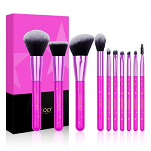 Docolor 12Pcs Makeup Brushes Professional Lavender Star Makeup Brush Set Premium Synthetic Kabuki Fo