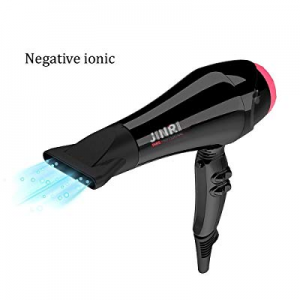 Jinri 1875W Professional Salon Hair Dryer for Faster Drying, Negative Ion Hair Blow Dryer with 2 Spe