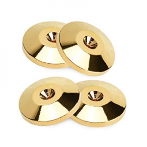 4pcs 25mm Isolation Floor Spikes Pads Speaker Box Floor Stand Pad Cone Base Pad (Gold)