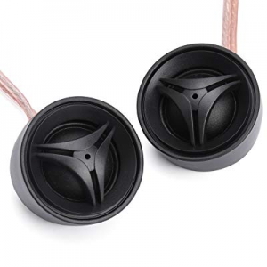 Silk Dome Car Tweeter Speakers, 4 Ohm 50W Audio Tweeters Crossover, Flush Surface Angle Mounting (1 