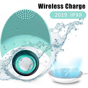 Sonic Facial Cleansing Brush, Wireless Charging Face Massager, Exfoliate Smooth Skin for a Radiant C