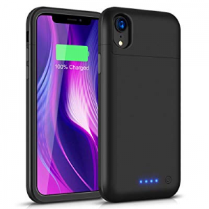 Battery Case for iPhone XR,Upgraded 5500mAh Rechargeable Portable Charger Case Extended Battery Pack