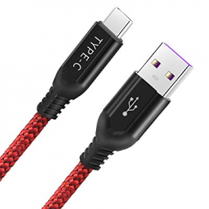 Jiunai USB C Cable, 3.9ft Type C Fast Charging Data Sync Transfer Nylon Braided Cable Cord Compatibl