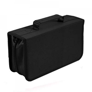 CD DVD Case 128 Capacity Portable DVD Holder Multimedia Discs Storage Compact and Easy to Store for