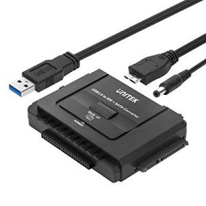 UNITEK USB 3.0 to IDE & SATA Converter External Hard Drive Adapter Kit for Universal 2.5/3.5 HDD/SSD