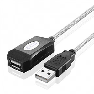 TNP USB Extension Cable 15 ft - High Speed USB 2.0 Active Extender Cord Repeater Booster Type A Male