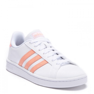 adidas Grand Court 阿迪粉色三道杠小白鞋