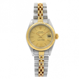 Rolex Datejust Champagne Tapestry Dial 女士手表 69173