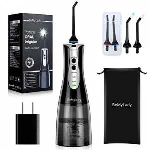 Cordless Water Flosser Pick Teeth Cleaner, BeMyLady 320ML Portable Water Flosser Pik Oral Irrigator 