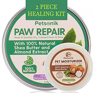 Paw Balm for Dogs Natural - 2-Pc Healing Kit now 15.0% off , Dog Paw Balm Lotion (2 oz) and Paw Cr..