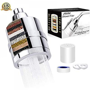 15-Stage Shower Filter With Vitamin C Shower Filters for Hard Water- Shower Head Filters High Outp..