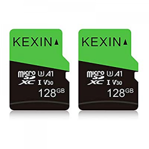 KEXIN 128GB Micro SD Card Class 10 Ultra MicroSDXC UHS-I Memory Card, C10, U3, V30, A1, 2 Pack Micro