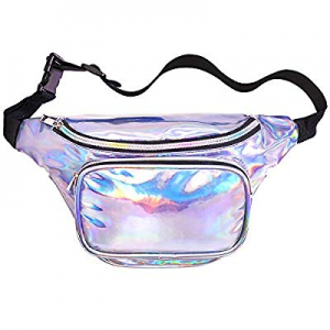 Holographic Fanny Pack now 50.0% off , Veckle Waist Fanny Pack for Women Neon Iridescent Fanny Pac..