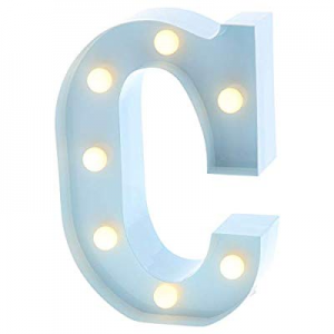 Barnyard Designs Metal Marquee Letter Flat C Light Up Wall Initial Nursery Letter now 40.0% off , ..