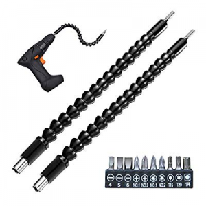 2 Pcs Flexible Drill Bit Extension now 50.0% off , Magnetic Hex Screwdriver Soft Shaft, 11.8 Inch ..