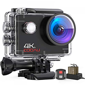 60.0% off COOAU 4K 16MP Underwater Action Camera with Wi-Fi 2-Channel Charger Remote Control EIS S..