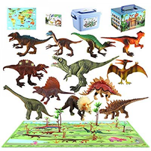 50.0% off MEIGO Dinosaur Toys - Toddlers 7’’ Educational Realistic Dinosaur Figures w/ 31.5’’x31.5..