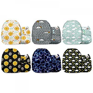 Mama Koala One Size Baby Washable Reusable Pocket Cloth Diapers now 15.0% off , 6 Pack with 6 One ..