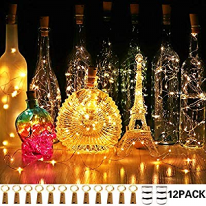 CUUCOR Wine Bottle Lights now 40.0% off , 7.2ft 20 LEDs Battery Operated Fairy Mini String Cork Li..