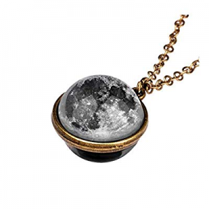 winwintom Glow in The Dark Galaxy System Double Sided Glass Dome Planet Necklace Pendant (1pcs-E) ..