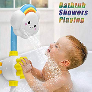 XLSTORE Cloud Baby Bath Toys Bathtub Showers Bathing Spouts Suckers Folding Spray Faucet now 80.0%..