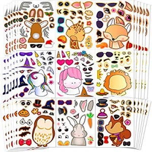 60.0% off Sinceroduct Make Your Own Stickers Woodland Teaching Make-a-Face Stickers 100 Pack Party..