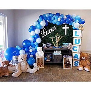 Blue and White Balloons 12 inch 75pcs Latex Party Balloons Birthday Balloons Baby Shower Balloons ..