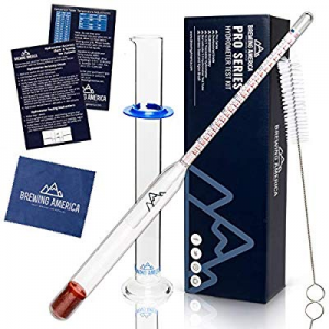20.0% off Brewing Hydrometer Alcohol Tester Kit: American-made Specific Gravity ABV Test Pro Serie..