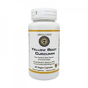 APOLLO SUN Yellow Root Curcumin from Turmeric Root Extract (Curcuma Longa) 630 Milligrams as a Dieta