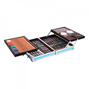 H & B Deluxe Art Set 145-Piece 2 Layers now 40.0% off , Kids Art Supplies for Drawing, Painting, P..