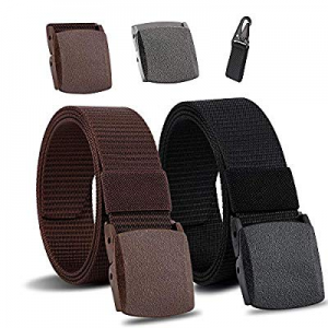 Tactical Nylon Belt for Men, Yovanpur Military Nylon Belt With Keychain and Plastic Buckles now 10..