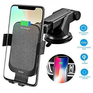 Wireless Car Charger Mount 15W Qi Fast Charging Automatic Clamping Compatible with iPhone: XS/Max/XS
