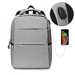 Travel Laptop Backpack 15.6 Inch with USB Charging Port Waterproof Computer Bag