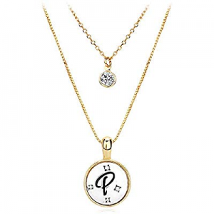 70.0% off LILIE&WHITE Initial Necklaces for Women Gold 26 Alphabet Layered Letter Necklace in Disc..