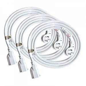 FIRMERST 1875W Flat Plug Extension Cord 6 Feet 14 AWG 15A White, Pack of 3 now 20.0% off 