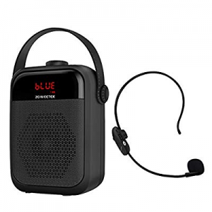 ZOWEETEK Voice Amplifier buletooth with 2 Microphone(Wireless and wired) 25W Portable Rechargeable P