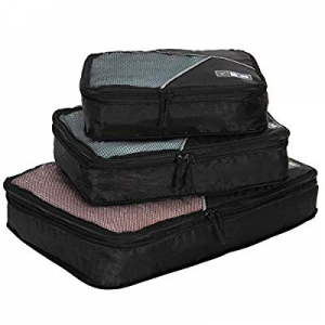 Hynes Eagle Travel Compression Packing Cubes Expandable Packing Organizer 3 Pieces Set Black now 5..