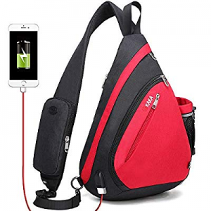 Sling Bag now 60.0% off ,Crossbody Backpack Rope Shoulder Bag Waterproof RFID Canvas Travel Multip..